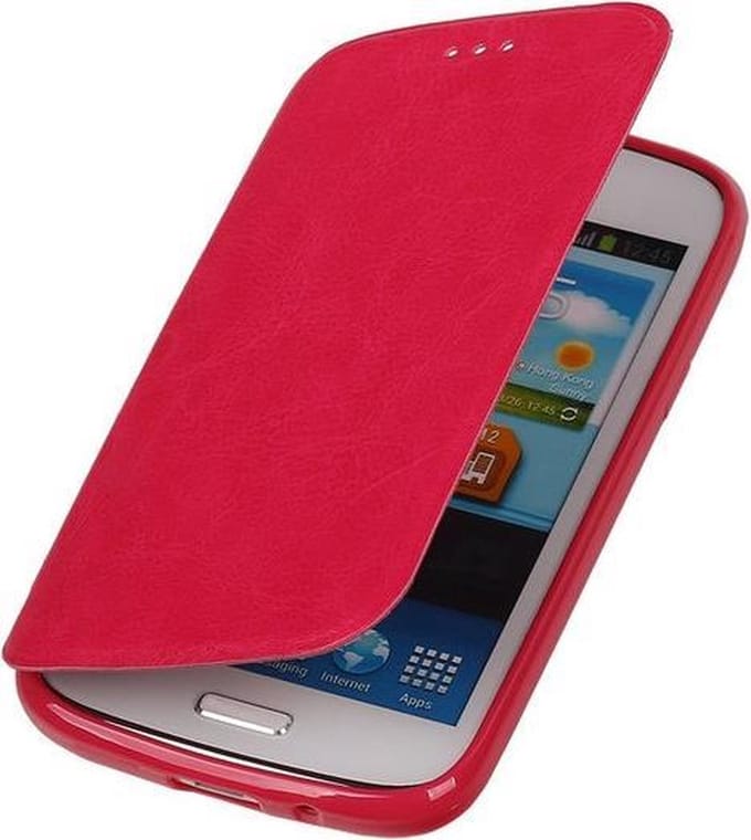 Polar Map Case Roze HTC Desire 500 TPU Bookcover Hoesje