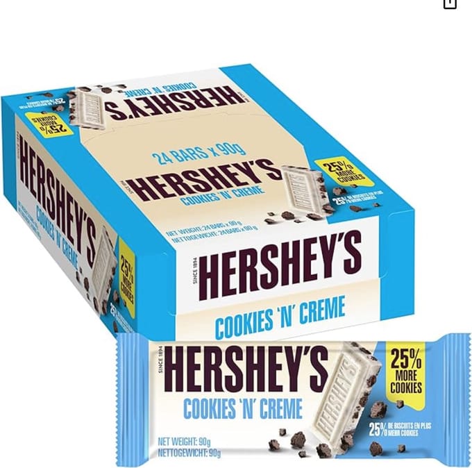 Hershey’s Cookies ’n’ Creme – 4‑Pack – American Candy Tasting Pack