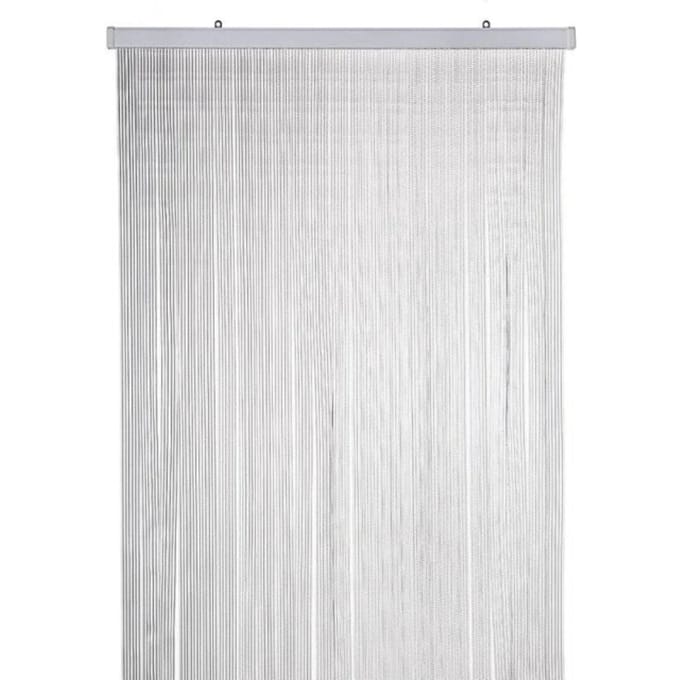 2LIF Vliegengordijn saba grijs- strengen 4cm breed 93 x 220 cm