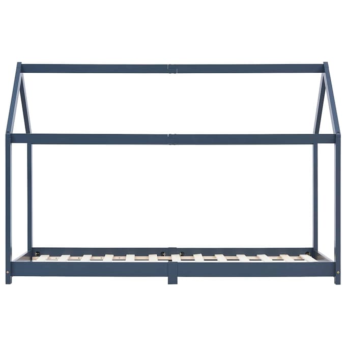 vidaXL - Kinderbedframe - massief - grenenhout - grijs - 90x200 - cm
