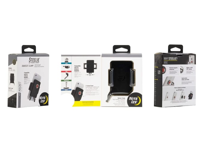 NITE Ize Squeeze Telefoonhouder voor in de auto 360° draaibaar 60 - 93 mm