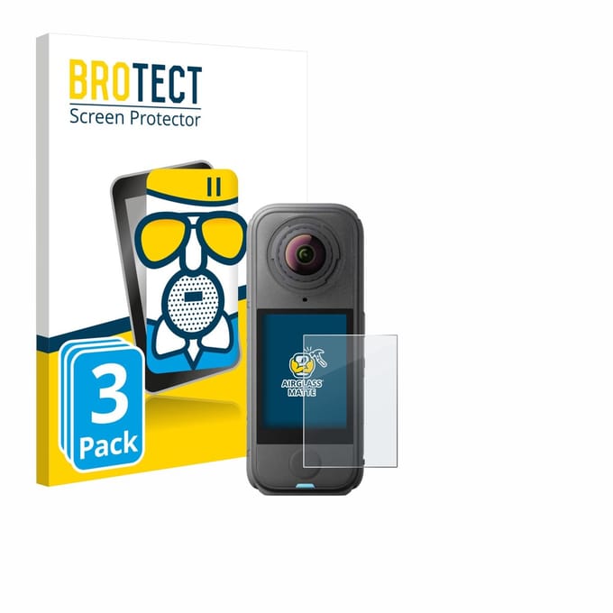 BROTECT - Screenprotector voor Insta360 X4 Air - Folie Beschermfolie Beschermglas matte 3 Stuks