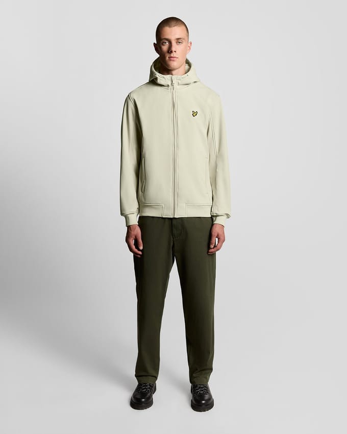 Lyle & Scott Fleece Back Softshell Jassen Heren - Winterjas - Ecru - Maat M