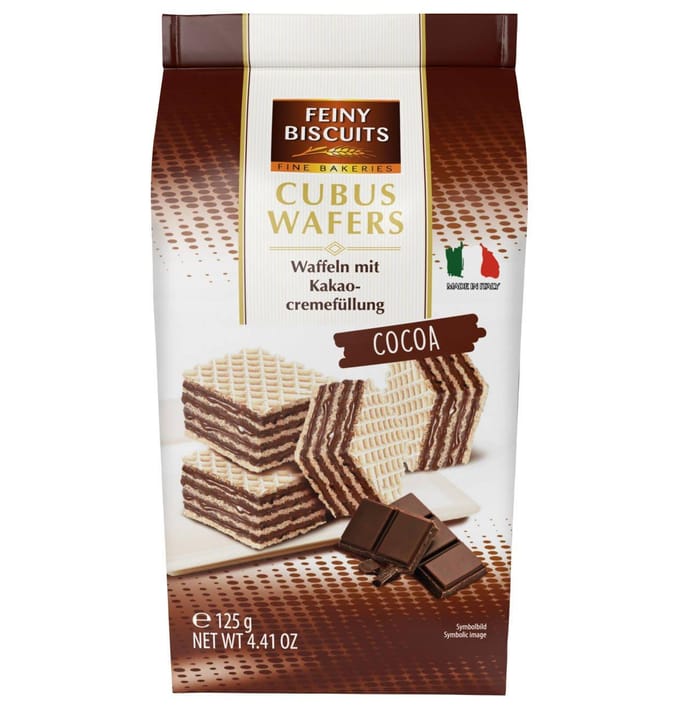 Feiny Biscuits Cubus Wafels met Cacaocrème 125 g