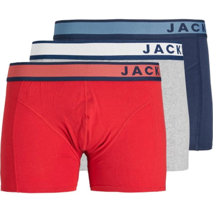 Jack & Jones Effen Boxershorts Heren Trunks JACDENVER 3-Pack - Maat L