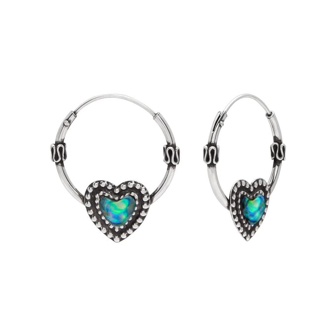 WeLoveSilver - Oorringen - 925 zilver - Abalone hart - Hypoallergeen