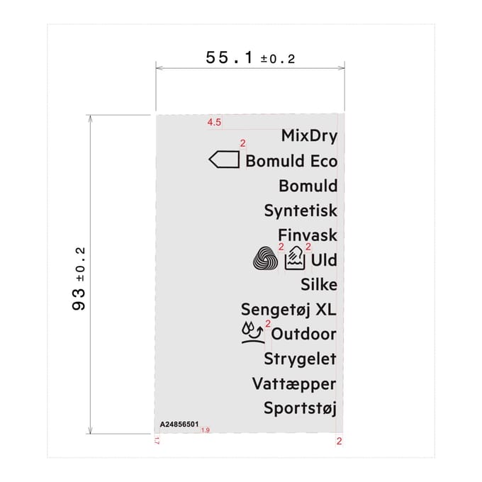 AEG programmaplaat, zelfklevend, DA 140248565016