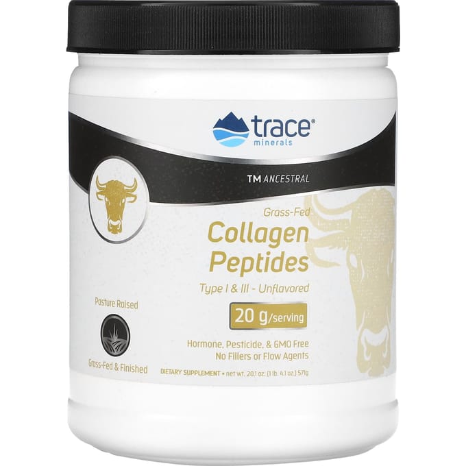 Trace, Peptides de Collagène Nourri à l'Herbe, Non Aromatisé, 1 lb. 571g(4.1oz)