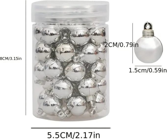 Nivard Kerstballen - Kerstversiering - Plastic - Mini Kerstballenset - Goud -48 stuks