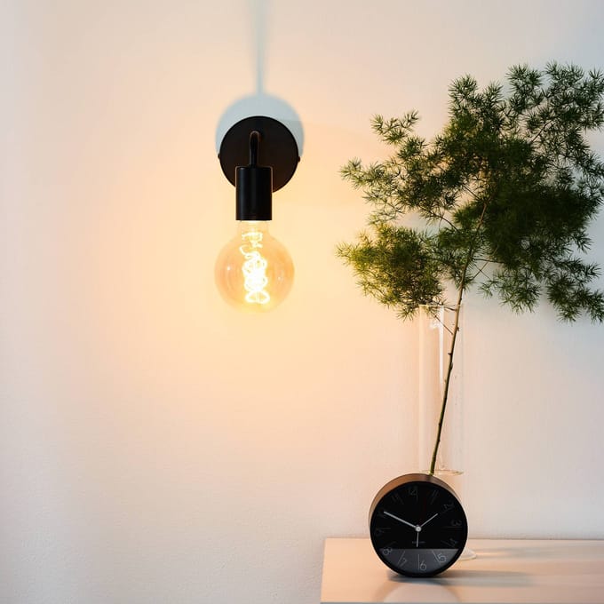Lucide SCOTT - Wandlamp - 1xE27 - Zwart