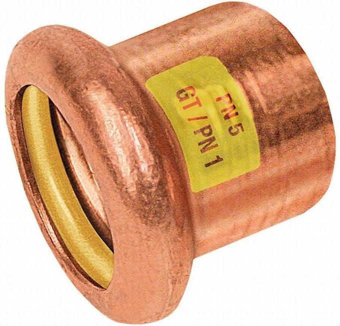 Bonfix Pressfitting roodkoper GAS Eindkoppeling 15 - 1 x press - (m-profiel)