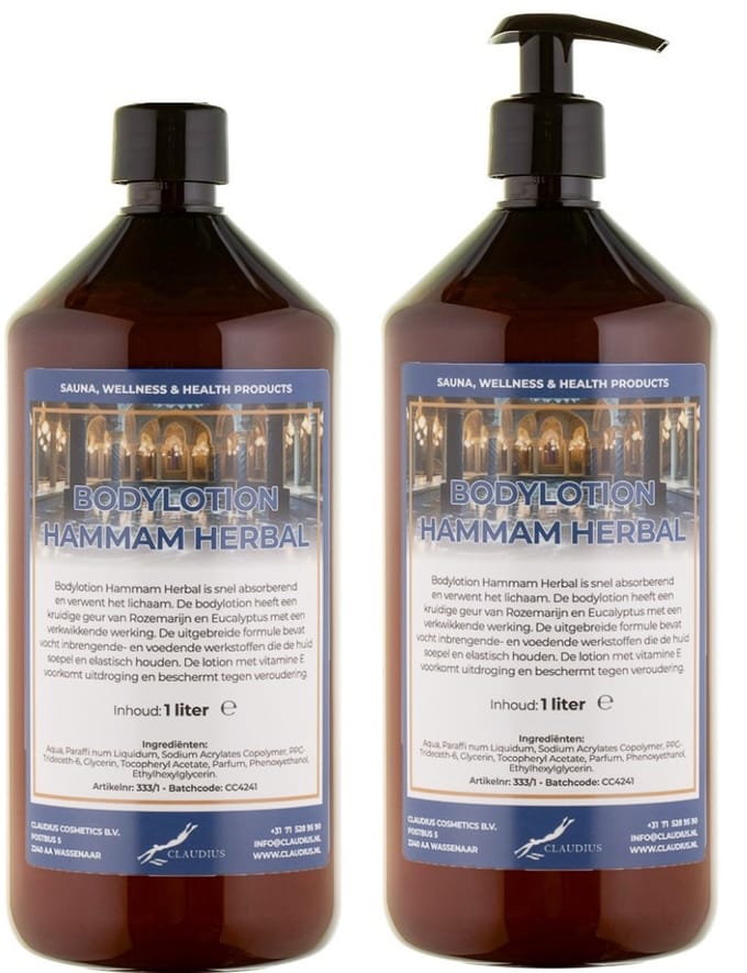 Bodylotion Hammam Herbal 1 Liter - met gratis pomp - set van 2 stuks