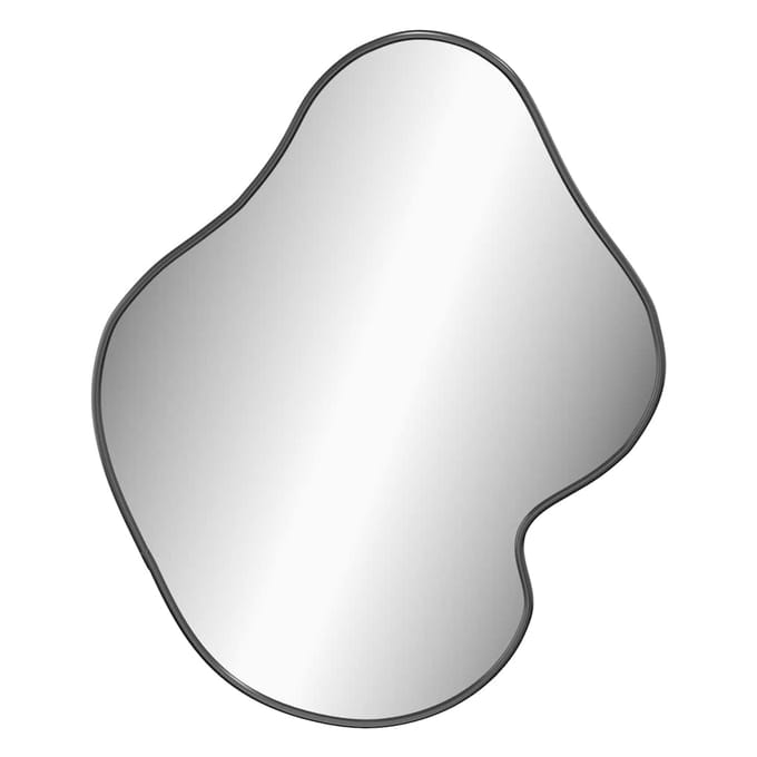 vidaXL - Wandspiegel - 60x50 - cm - zwart