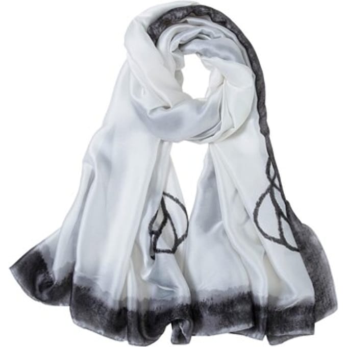 Sjaal Alberto Cabale Zijden Stola White Florina