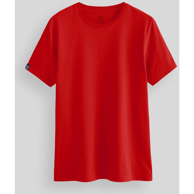 Heren Katoen Elasthaan Ronde Hals T-Shirt