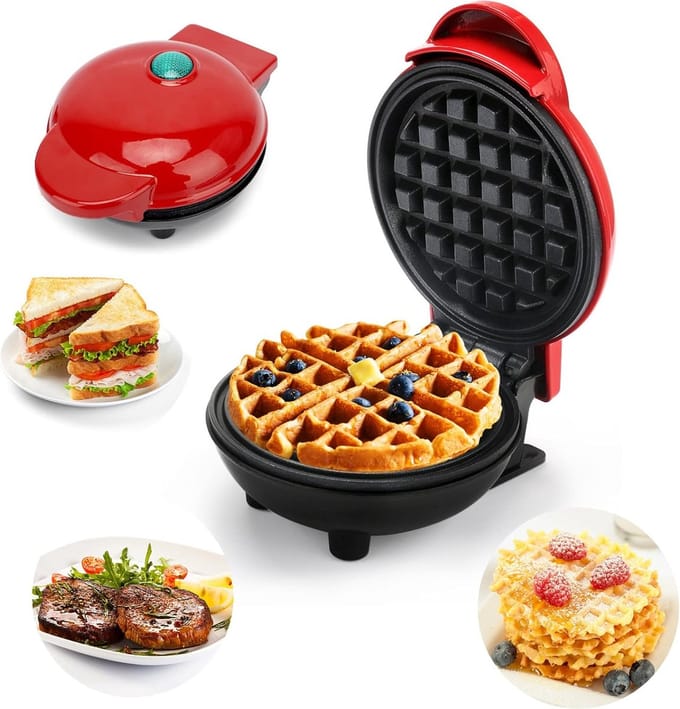 Mini Wafelijzer - Wafelijzer - Wafelmaker - Waffle Maker - Non-Stick