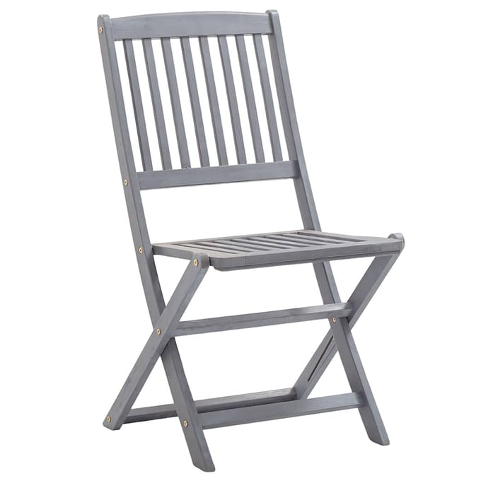 vidaXL - Inklapbare - stoelen - 8 - st - met - kussens - massief - acaciahout