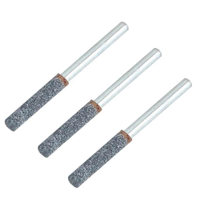3 Stuks 4mm 5/32in Diamant Kettingzaagslijper Steenboren Vijl Slijpgereedschap voor Roterend Gereedschap gray