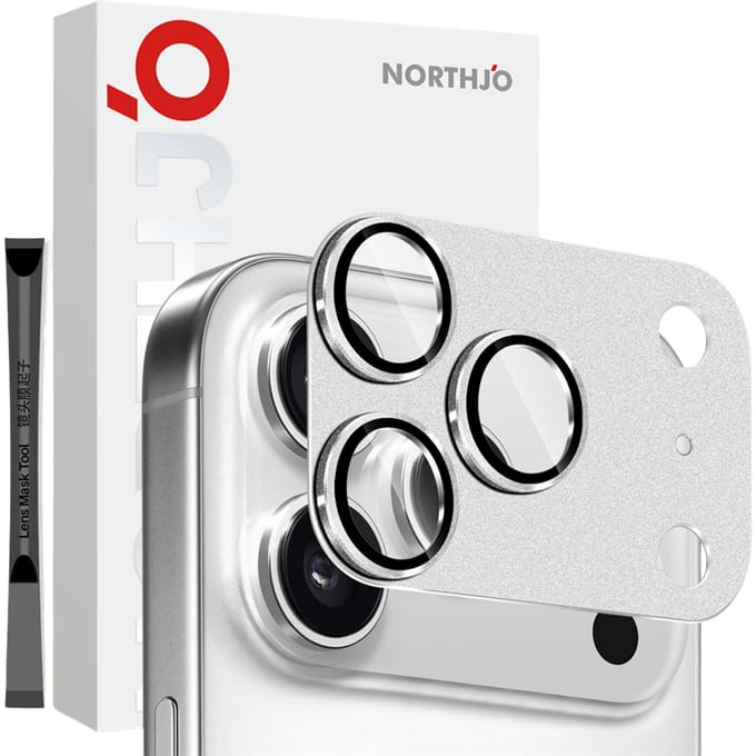 Northjo iPhone 17 Pro Max Full Cover Camera Protector Zilver