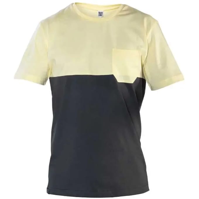 Snap Climbing Two-colored Pocket T-shirt Met Korte Mouwen Geel M Man
