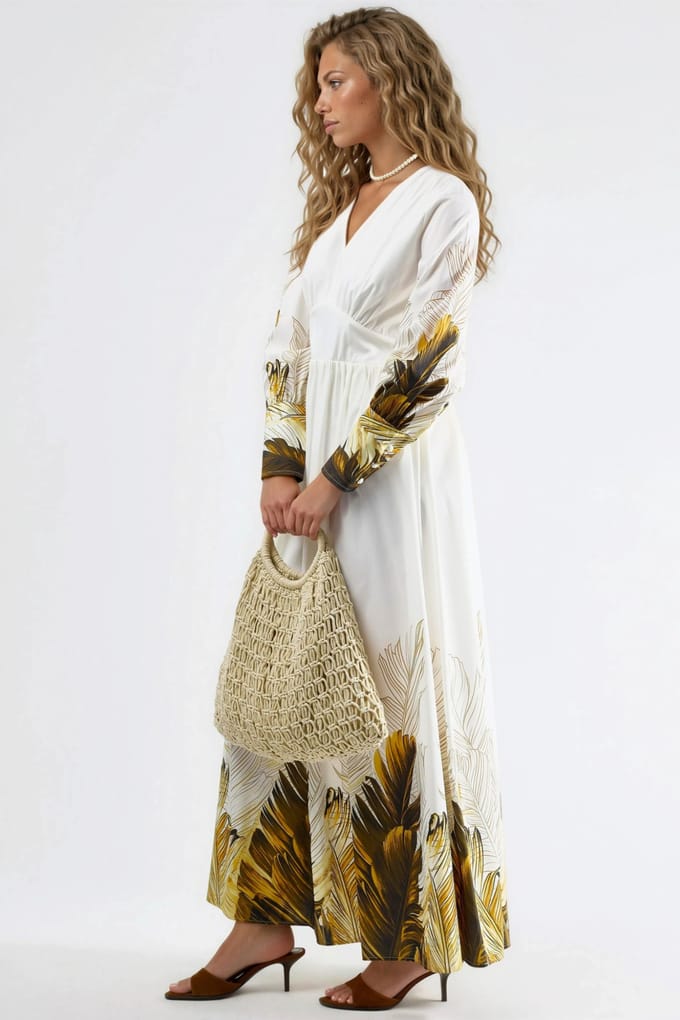 Tropisch Bloemenprint Maxi Jurk