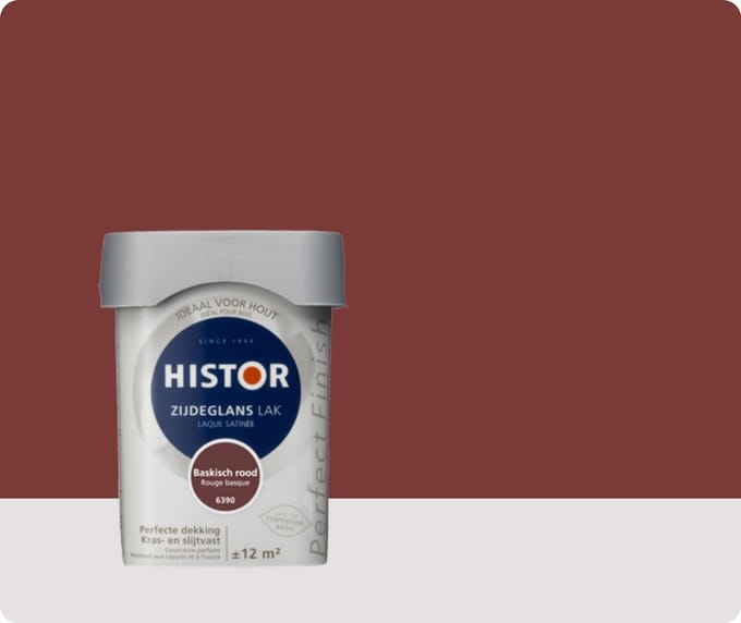 Histor Perfect Finish Lak Zijdeglans 0,75 liter - Baskischrood