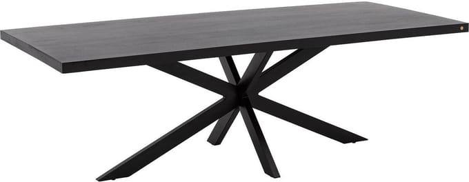 Goossens Lecca Eettafel - Hout - 240 x 76 x 100 cm - Rechthoek - zwart
