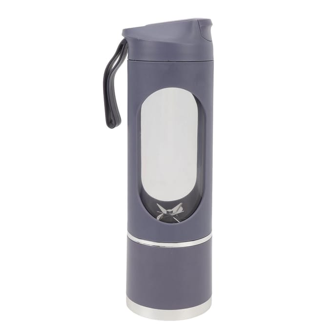 Draagbare Blender Oplaadbaar 450ml Blenderbeker Draagbare Juicerbeker voor Thuis Grijs Paars L white