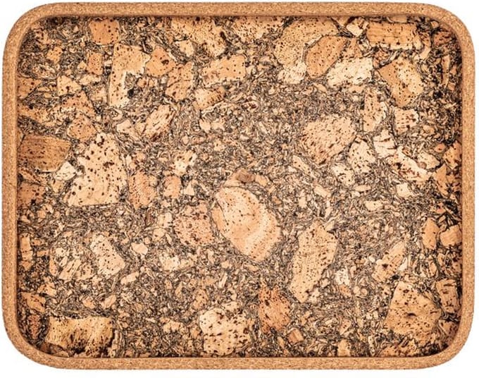 ZICZAC - Dienblad - QUERCO - 100% kurk - Vlek- en waterafstotend - Rechthoekig - 42x32,5cm - Earth
