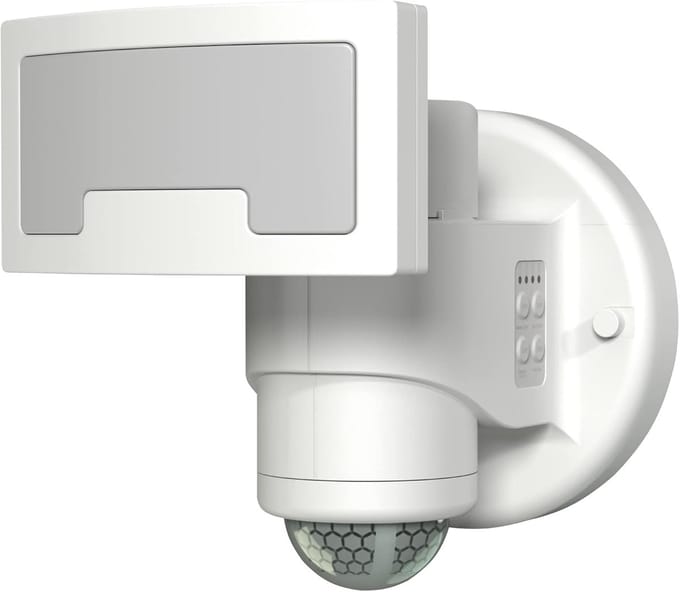 Bewegingsmelder voor buiten met PIR-sensor en LED-schijnwerper – Weerbestendig en 210° gezichtsveld