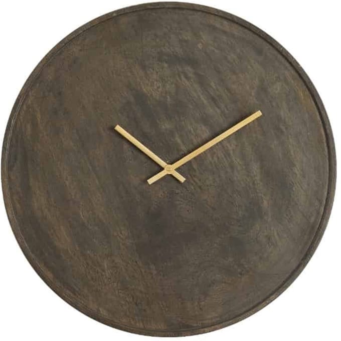 Light & Living Klok Veti - Donkerbruin - Ø41cm - Wandklok Modern
