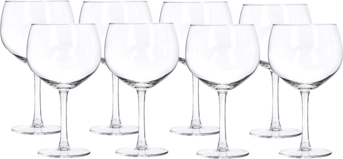 Gin en tonic glazen - set van 8x stuks - 650 ml - transparant - ballon glazen