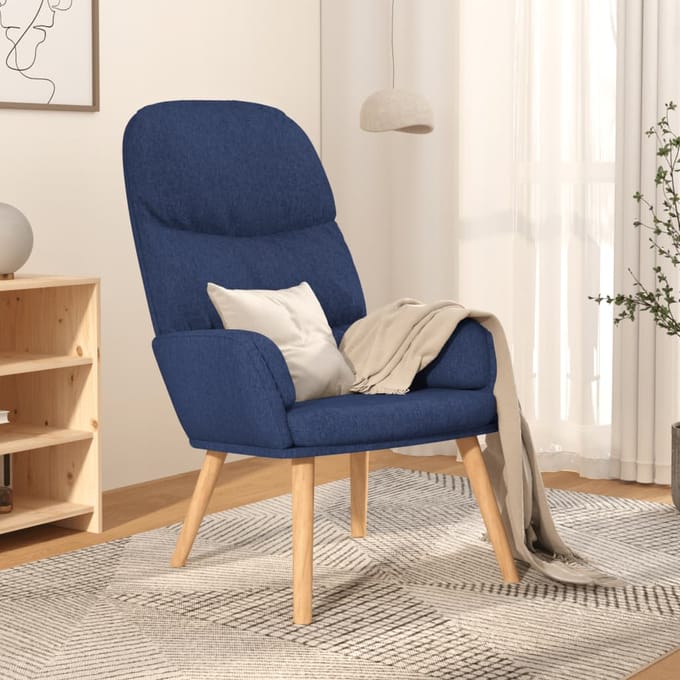 vidaXL - Relaxstoel - stof - blauw