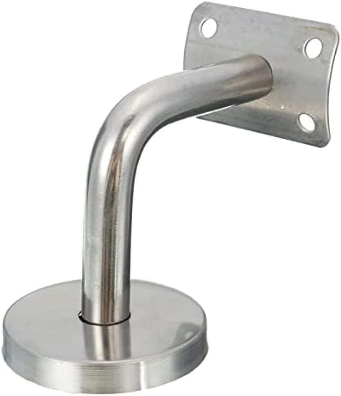 Leuning Beugel - Trap Ondersteuning - Veilig Traplopen - Roestvrij Staal - 47 x 32 cm - Geborsteld