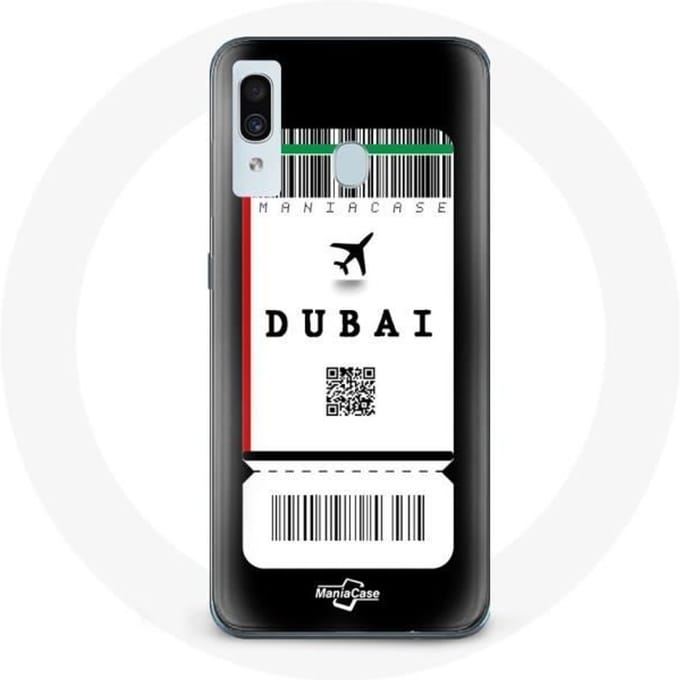 Coque - Samsung - Galaxy A20 - Billet d'avion Dubai - Souple - Protection synthétique