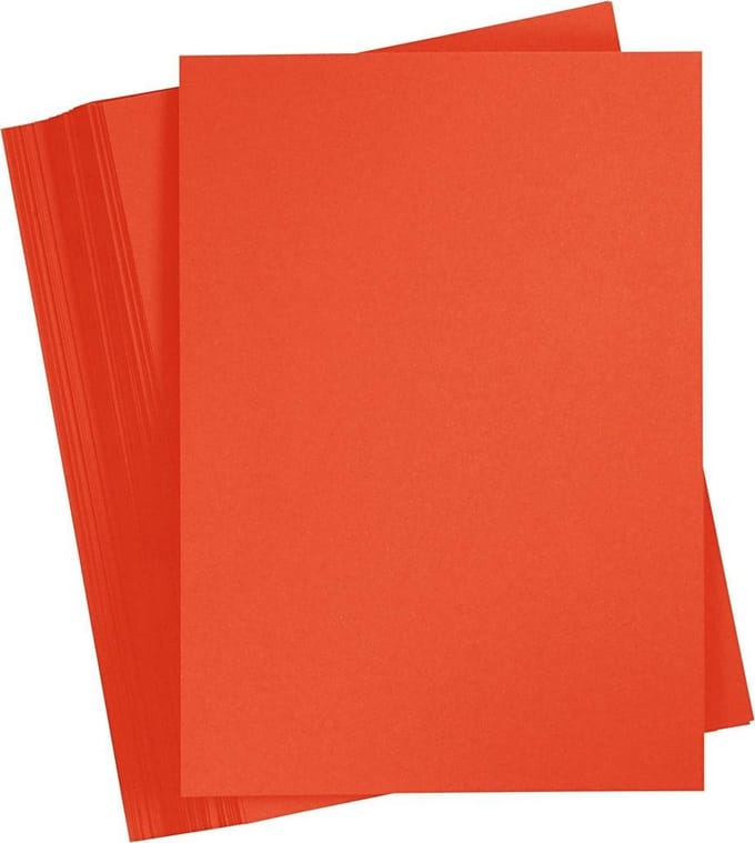 Gekleurd Karton A4,210x297 mm, 180 gr, rood, 100 vel | Knutselkarton