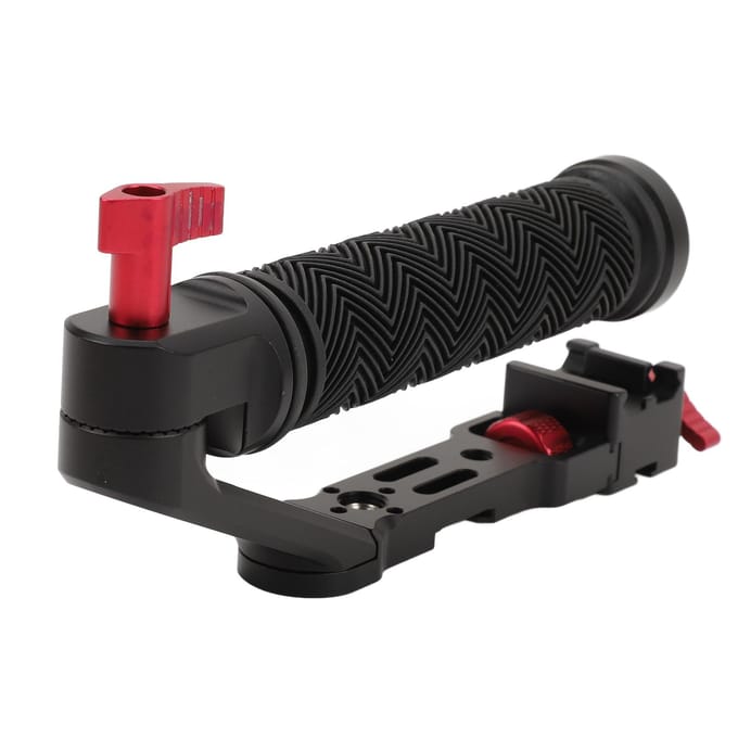 Camera Stabilisator Grip Aluminiumlegering Multi-gat Verlenging Video Actie Stabiliserende Handgreep Grip black