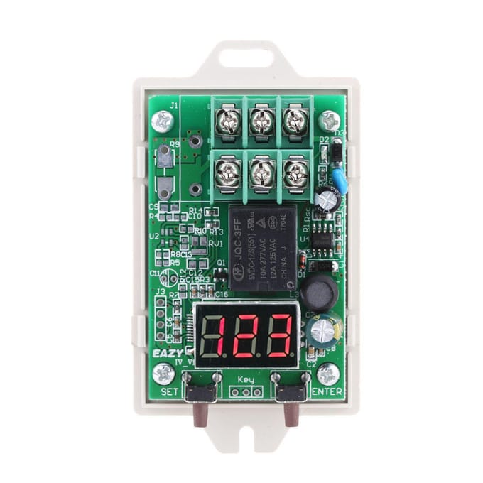 12V 24V DC LED Digitale Vertraging Timer Regelschakelaar Relaismodule met behuizing white