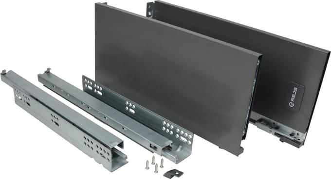 Strong Max Softclose, ladehoogte 185 mm Antraciet