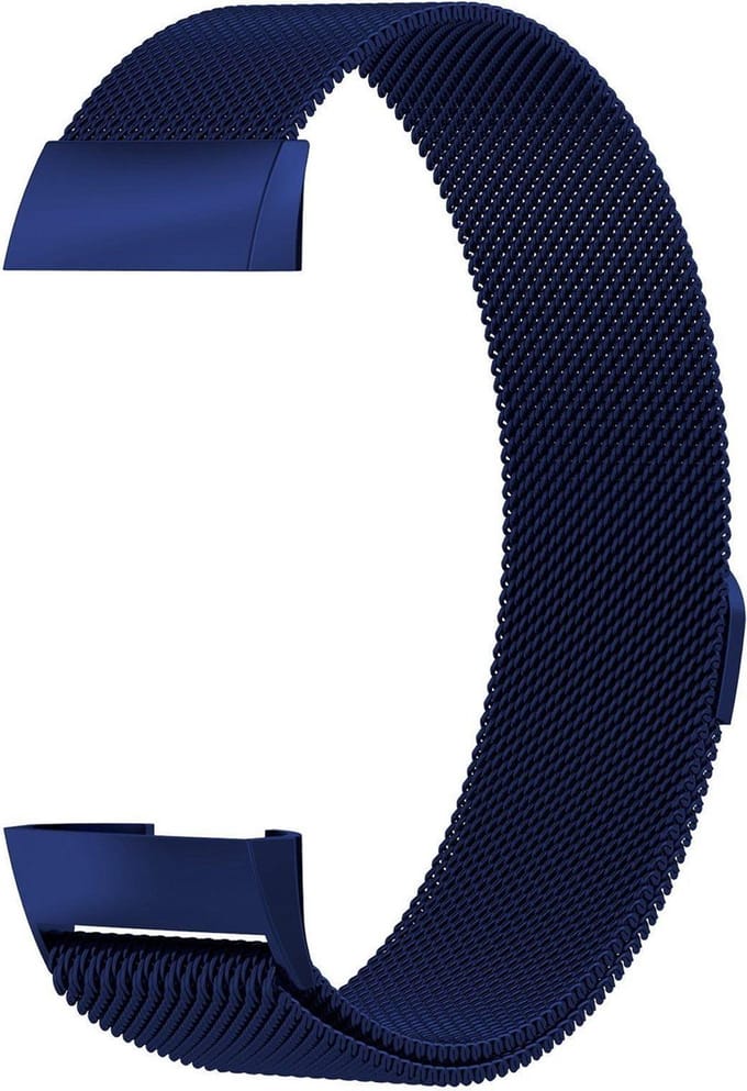 KELERINO. Milanees bandje geschikt voor Fitbit Charge 3 Blauw - Small