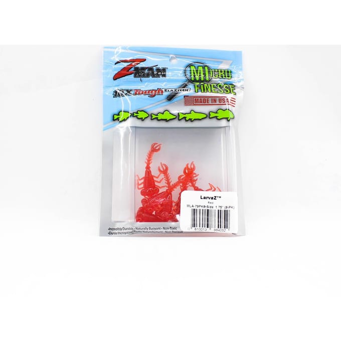 Zman Zacht Kunstaas LarvaZ 1,75 Inch 8/Pack Rood (4052)