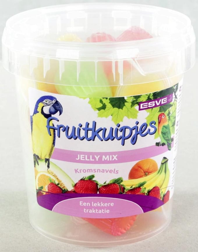 ESVE Fruitkuipje jelly mix | fruitige snackmix voor kromsnavels