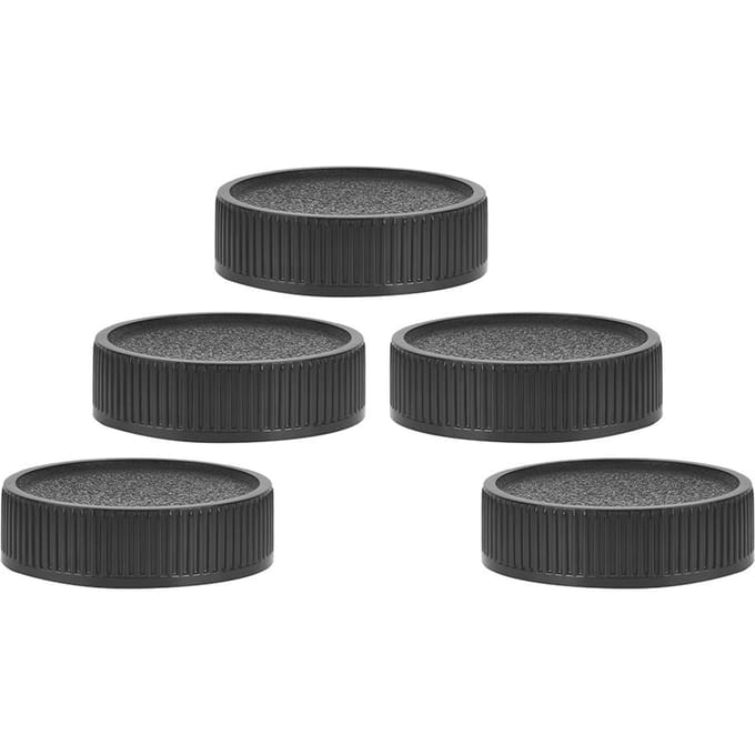 5 Stuks Plastic Achterlensdop Cover Past voor M42 Camera Zwart Stofdicht gray