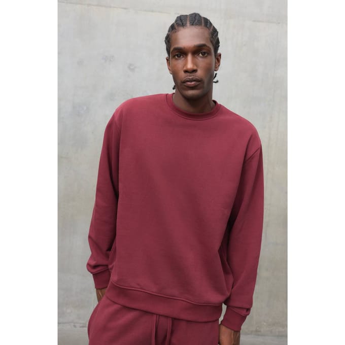 Oversized Premium 480gsm Sweatshirt | Burgundy | Size Medium