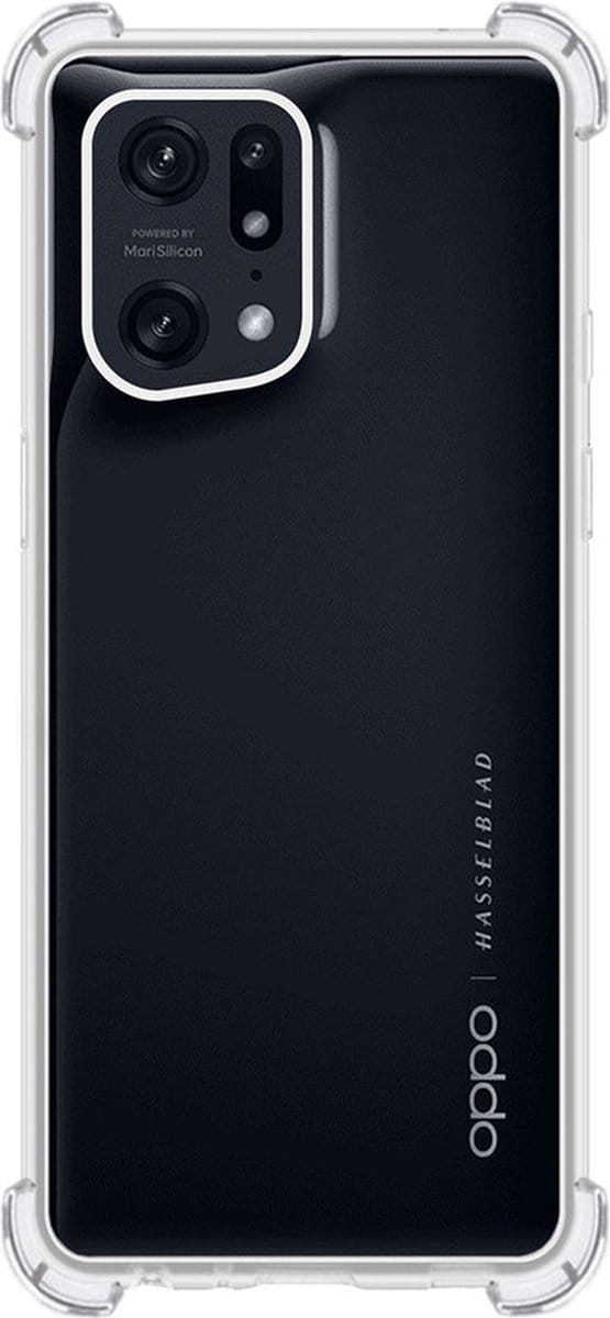 Shop4 - Oppo Find X5 Lite Hoesje - Zachte Back Case Drop Shock Proof Transparant
