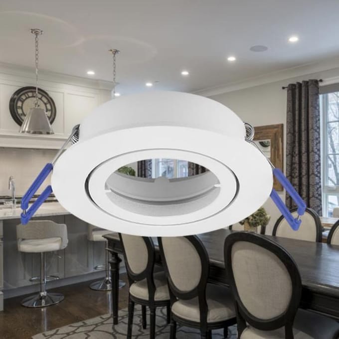 Braytron - LED inbouwspot wit - Zaagmaat 70mm - Buitenmaat 82mm - Wit - Aluminium