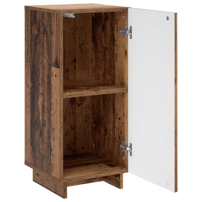 vidaXL - Dressoir - Oud - hout - 33,5 - x - 34,5 - x - 75 - cm - Bewerkt - hout