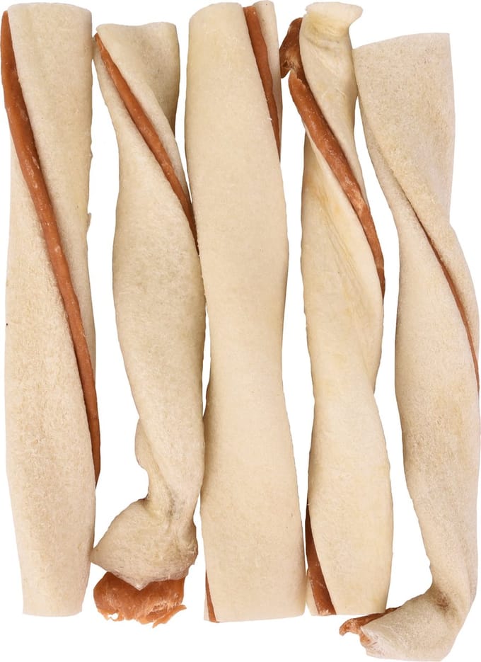 Flamingo R'hide - Snack Honden - R'hide Twisted Chewing Rolls With Duck 12cm 5st 70gr - 5st - 129223 - 5st