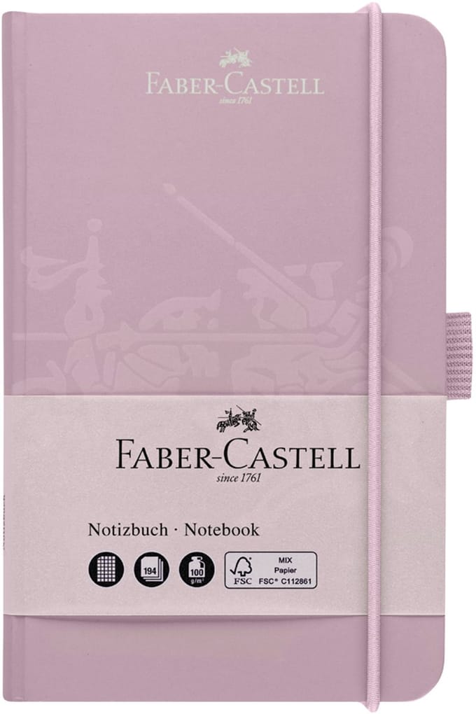 FABER-CASTELL notitieboek, DIN A6, geruit, rose