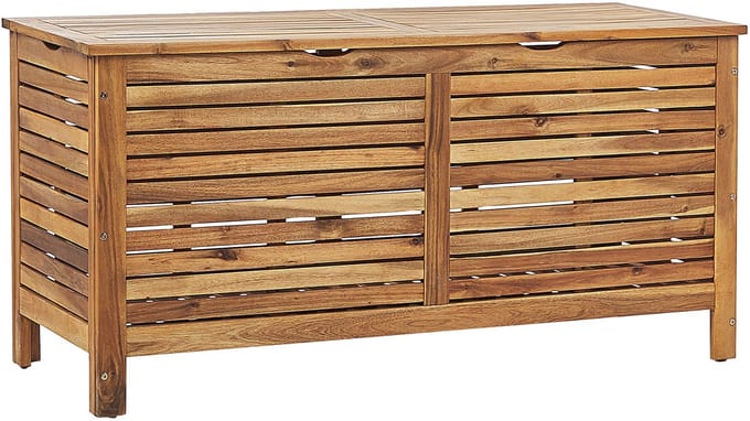RIVIERA - Kussenbox - Lichtbruin - 130 cm - Acaciahout